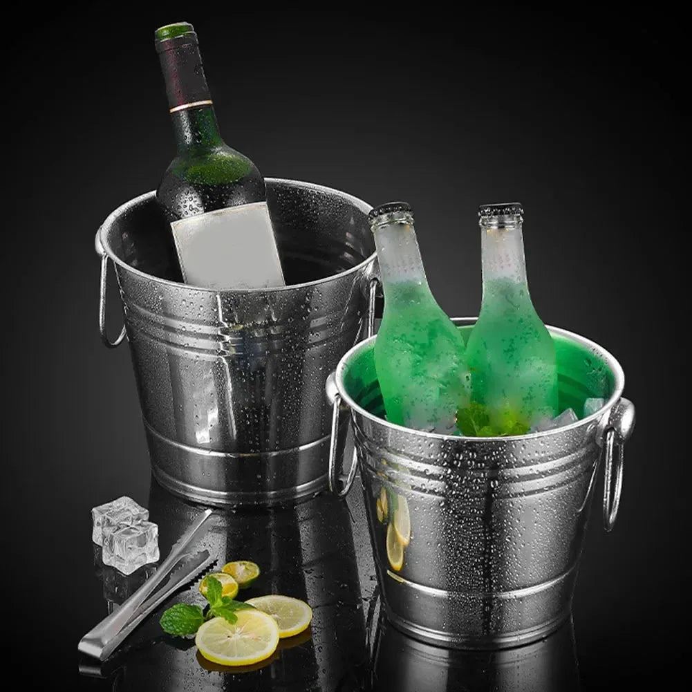 Beer Cooling Bucket Bar Utensils Champagne Beer Bucket Ice Maker Stainless Steel Wine KTV Bar Kitchen Party