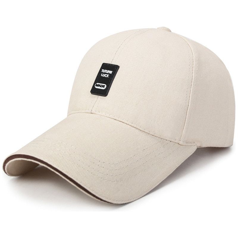 Men Structured Baseball Cap Solid Cotton Adjustable Snapback Sunhat Outdoor Sports