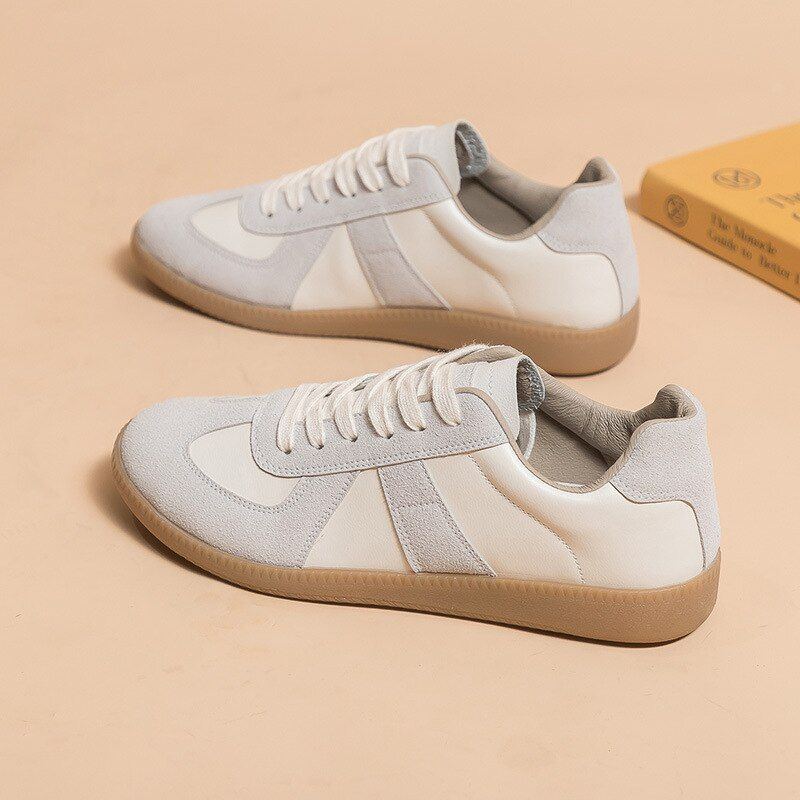 Vintage German Trainer Men Shoes Spring and Summer Sports Small White Training Shoes - Jointcorp