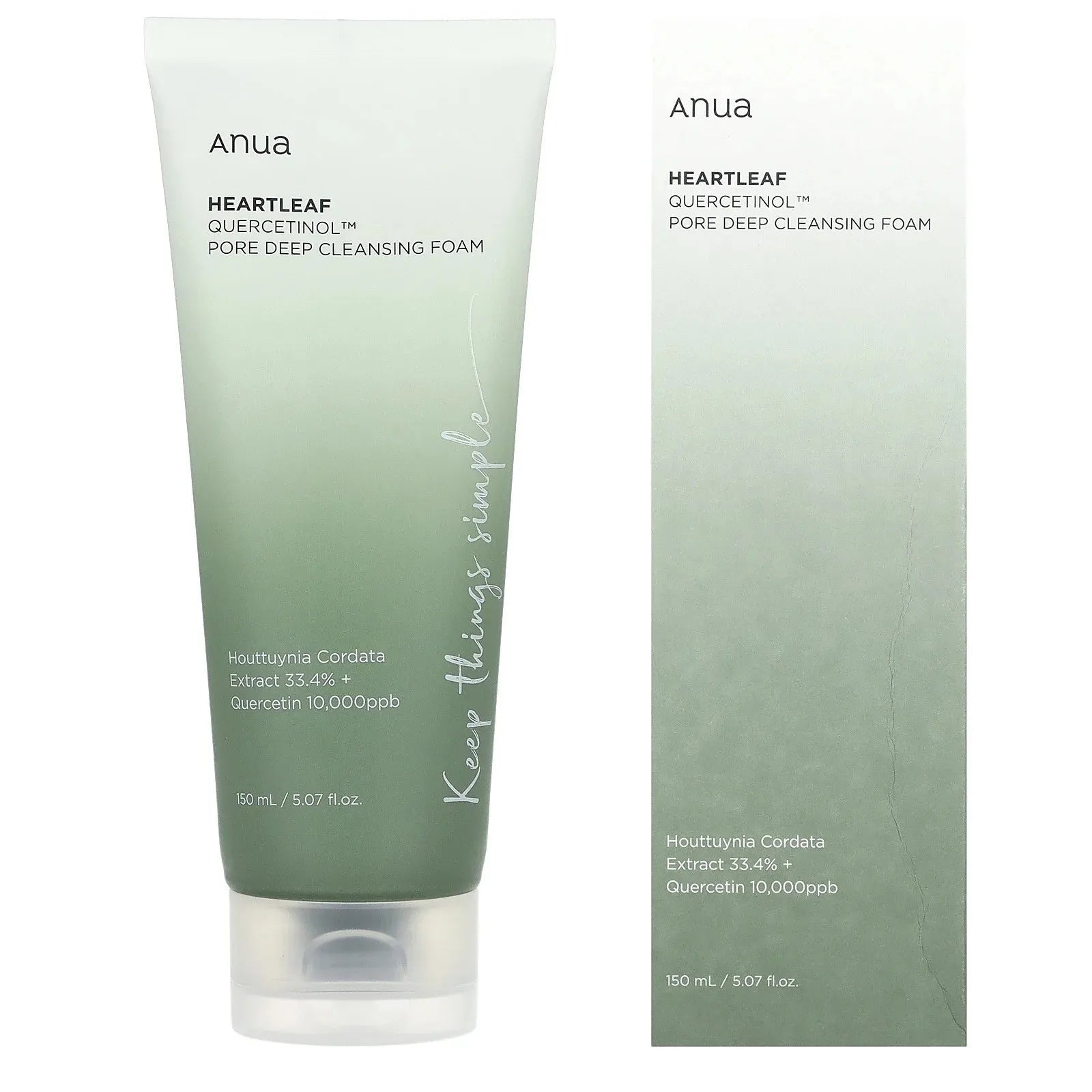 Quercetinol Pore Deep Cleansing Foaming Facial Cleanser, 5.07 Fl Oz (150 Ml)