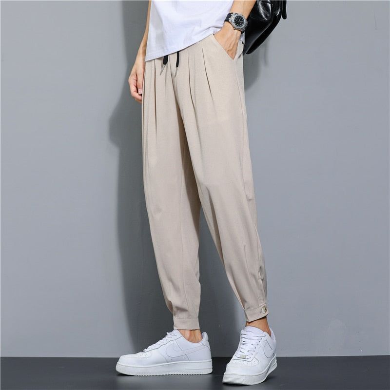 Men‘s Daily Baggy Pants Sports Straight Joggers Fashion Streetwear Trousers - Jointcorp