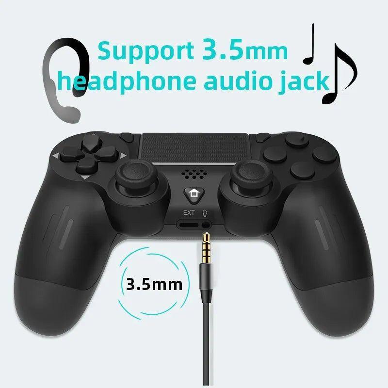 Bluetooth-Compatible Game Controller for PS4/Slim/Pro Wireless Gamepad For PC Dual Vibration Joystick For IOS/Android
