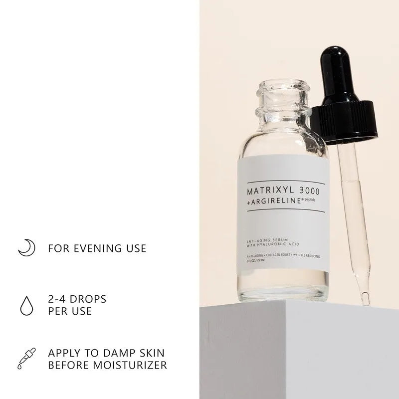 FACIAL PEPTIDE Serum FIRMS SKIN, REDUCES WRINKLES AND COLLAGEN LOSS, DELAYS AGING AND MOISTURIZES Serum29ML