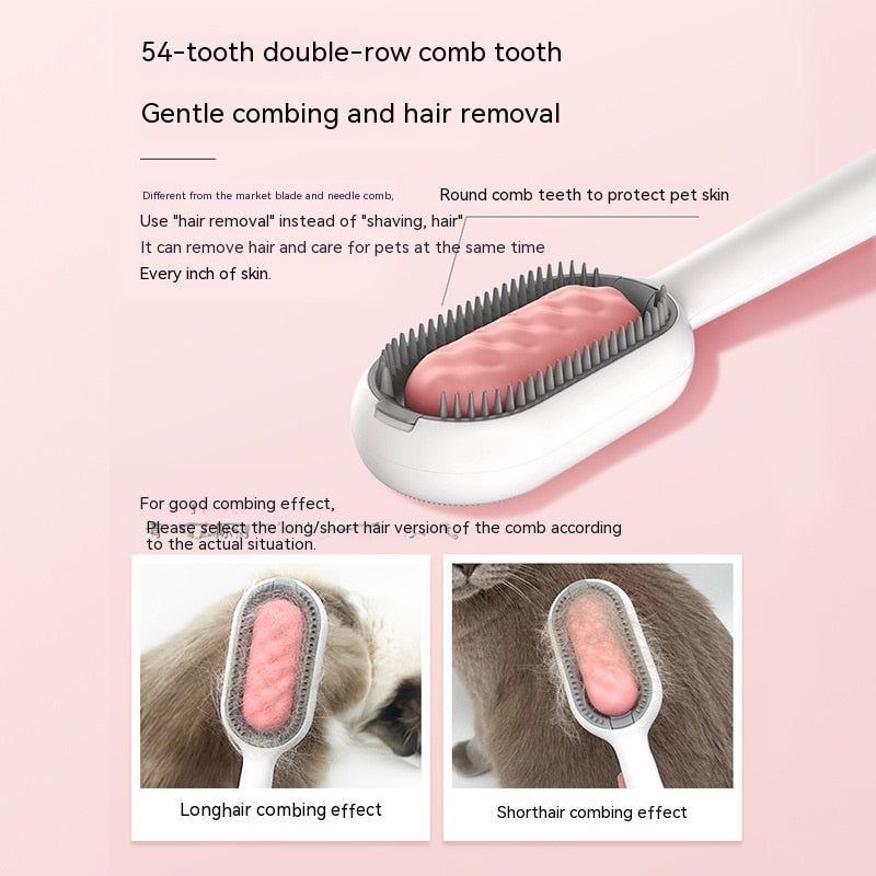 Cat Pet Cleaning Comb, Cat and Dog Hair Removal Brush, Cleaning Pet Grooming Brush, Water Injection, Massage, Pet Supplies - Jointcorp