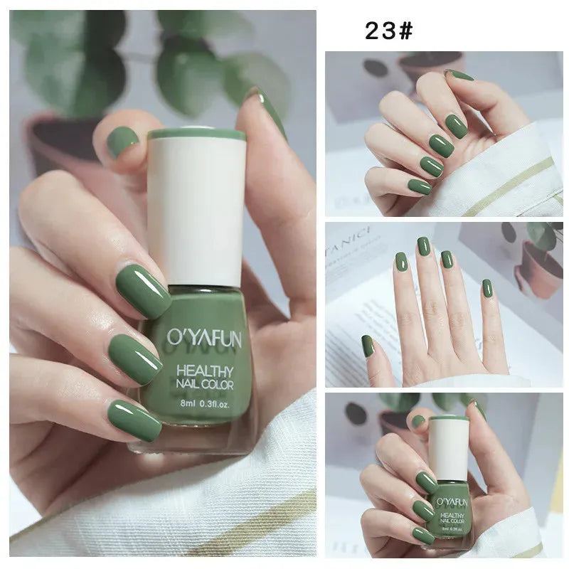 40 Colors Nail Polish Normal Without Lamp Art Manicure Semi-permanent Varnish Quick Dry Tearable 8ml Long Lasting Nail Polish