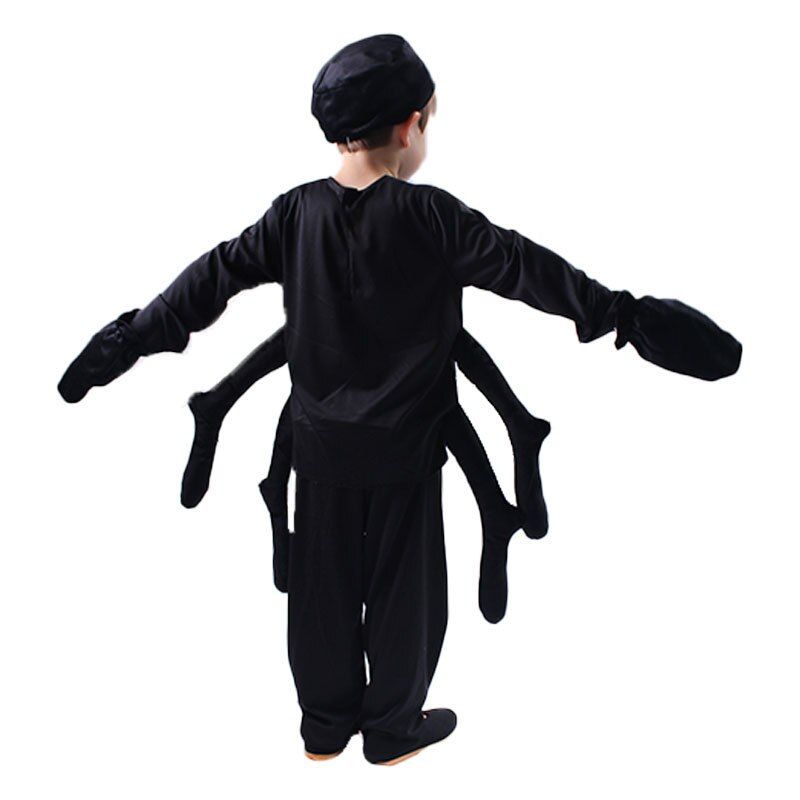 Children Animal Costume The Spider Modelling Cosplay Clothes Dress Up Kids Festival Stage Costumes Black A spider with six legs