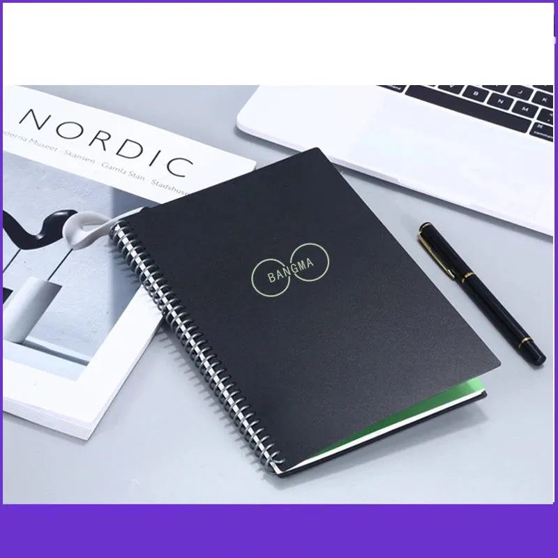 Erasable Notebook Smart Reusable Notebook Microwave Wave Cloud Erase Notepad With Pen Lined Paper Diary Office School Stationery