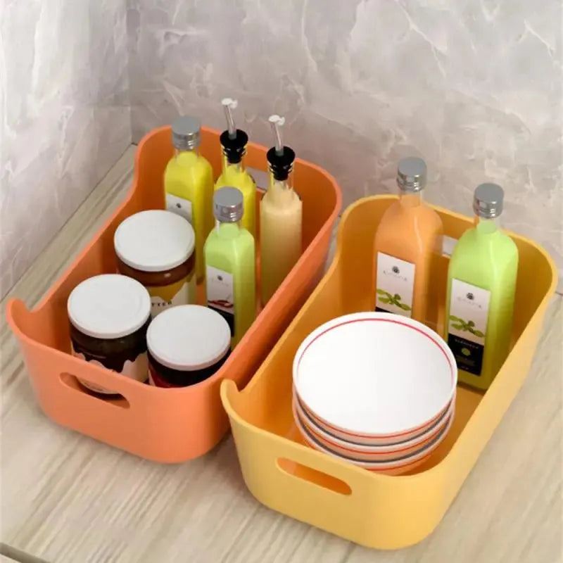 Household Fall Resistance Multifunction Storage Classification Desktop Heighten Grocery Basket Big Exposure Storage Basket