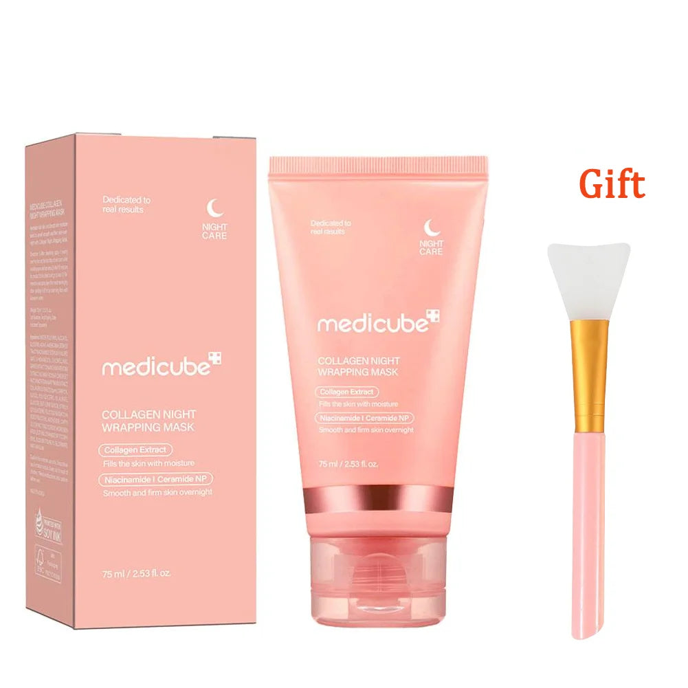 Collagen Overnight Wrapping Peel-Off Facial Mask 75ml Korean Night Mask For Deep Hydration Skin Care Repair
