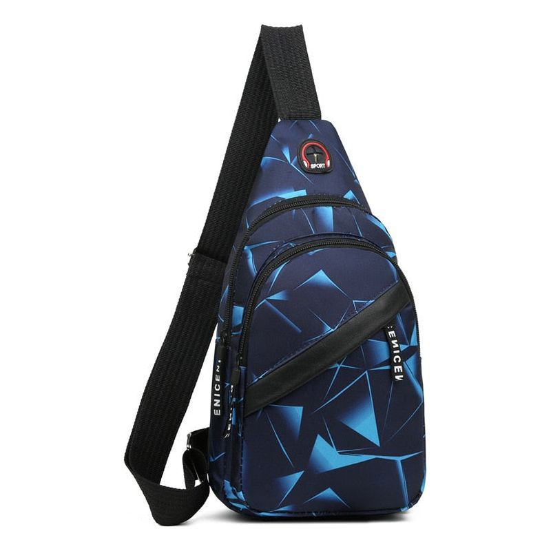 Fashion Men Casual Multifunction Shoulder Bag Travel Crossbody Bag On Shoulder Sling Bag Pack