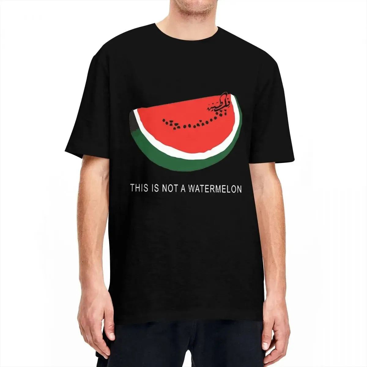 This Is Not A Watermelon Palestine Collection Tshirt Men's Cotton Clothing Priting Round Neck Short Sleeve