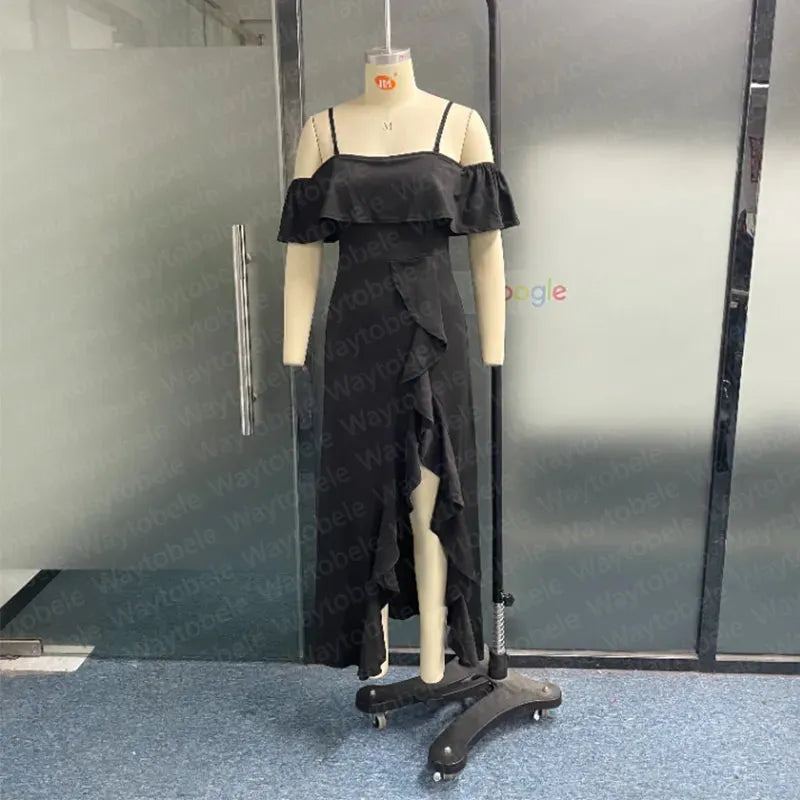 Women Maxi Dress Elegant Strapless