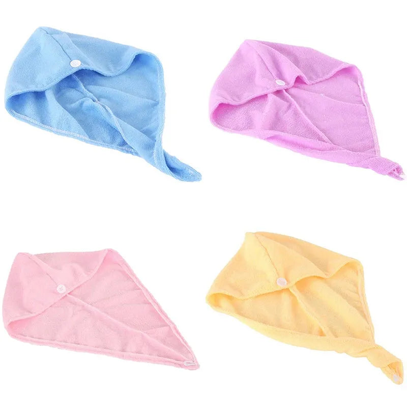 Women Long Hair Quick-Dry Hair Towel Soft Microfiber Towels Shower Cap Towel Bath Hats for Women Dry Hair Cap Lady Turban Head