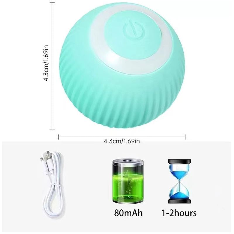 Smart Cat Toys Automatic Rolling Cat Ball Electric Ball Cat Interactive Toy For Cats Training Self-moving Kitten Toy Accessories - Jointcorp