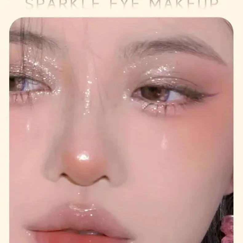 Shimmer Eyeshadow Stick Easy Glitter Highlighter Eyeshadow Pencil Brightening Makeup Pink Silkworm Champagne Gold Eyeliner Pe