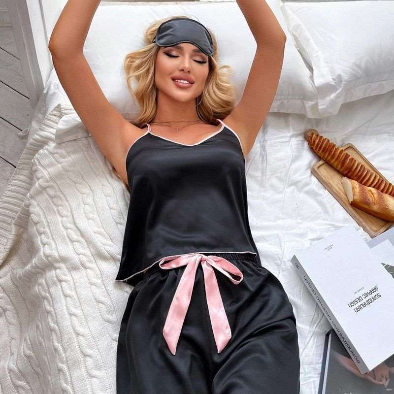 2PCS Pajamas Strap Top + Pants Sleep Set for WOMEN - Jointcorp