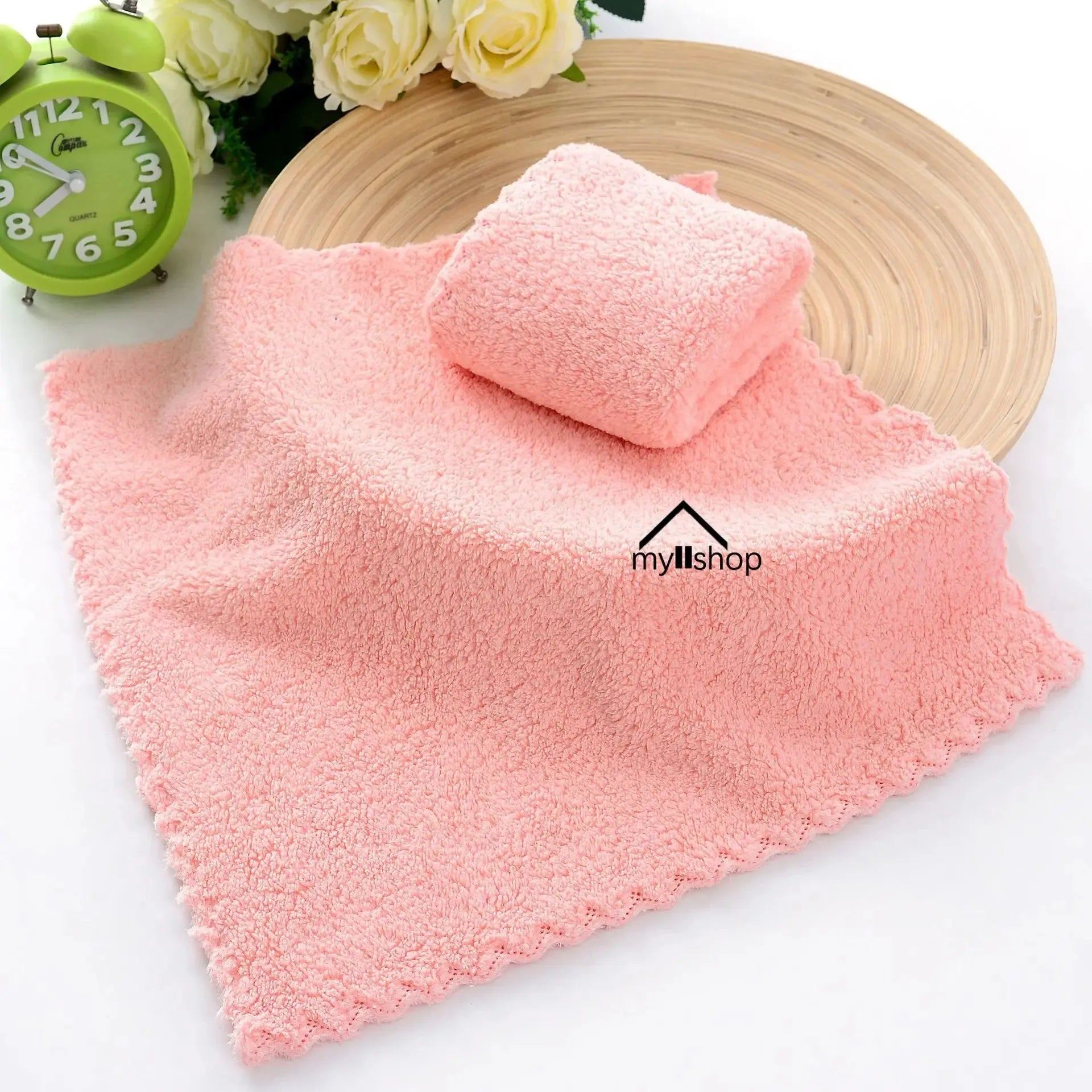 Face Towel Coral Fleece 25 * 25 Absorbent Cleaning Soft Comfortable Breathable Shower Hair Face Drying Towels Bathroom Products