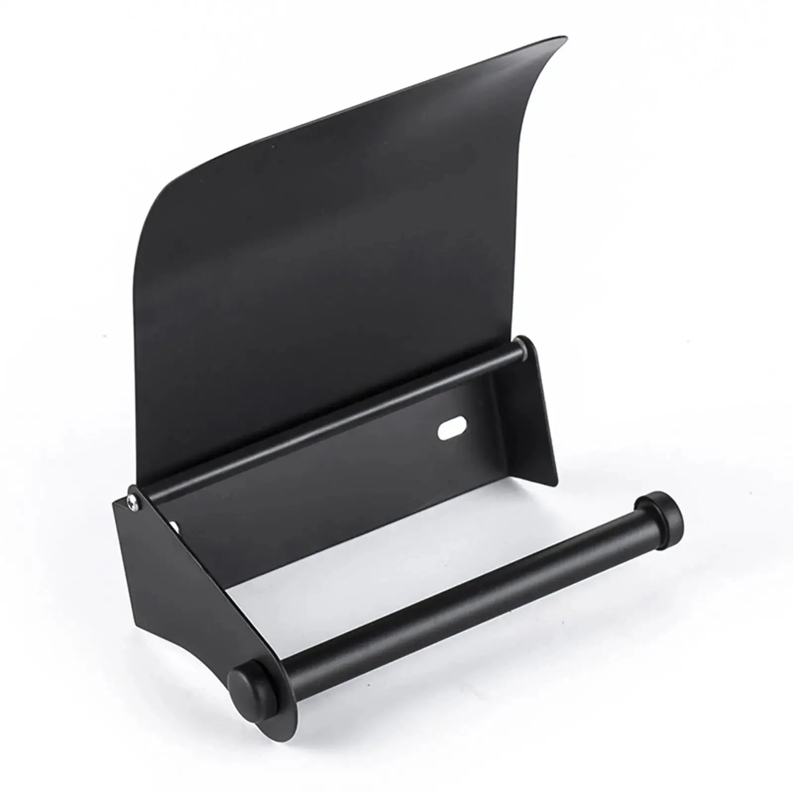 Bathroom Stainless Steel Black Toilet Roll Paper Holder Wall Mounted
