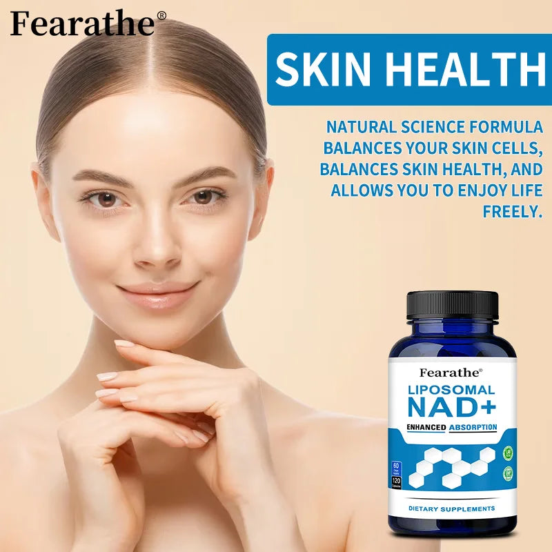 Liposomal NAD+ with Trimethylglycine, Maximum Absorption, NAD+ Boosting Supplement, Anti-Aging, Cellular Energy, DNA Repair