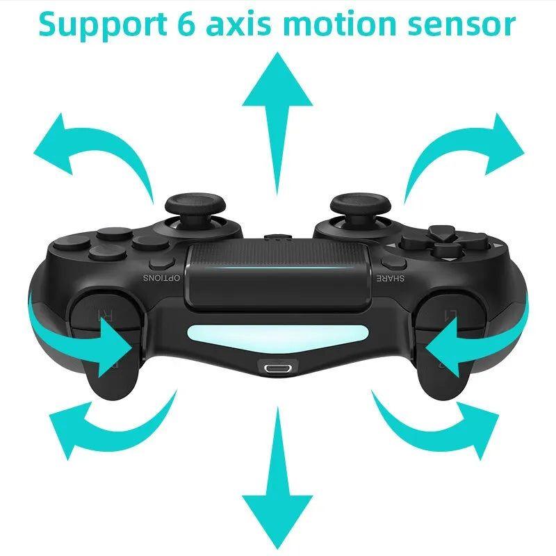 Bluetooth-Compatible Game Controller for PS4/Slim/Pro Wireless Gamepad For PC Dual Vibration Joystick For IOS/Android