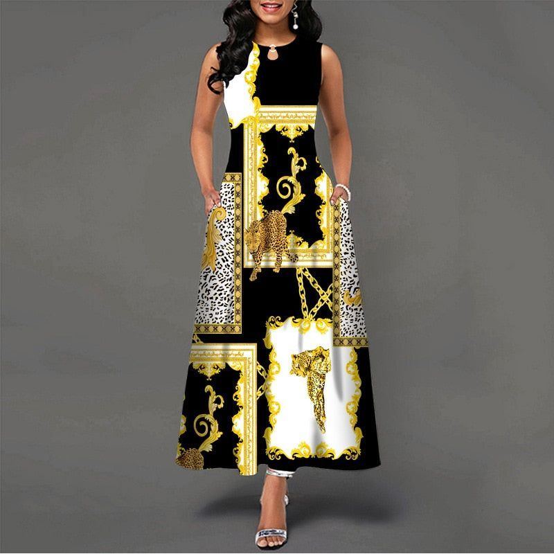 Women New Loose Floral Vintage Hole Ruffles Befree Dress Large Big Summer Camis Party Elegant Maxi Dresses