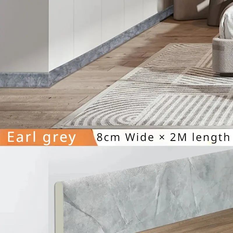 2M Waterproof enclosure Self adhesive Skirting Line 3D Wall Sticker Thickened Anti-collision Decoration Kid's Corner Line