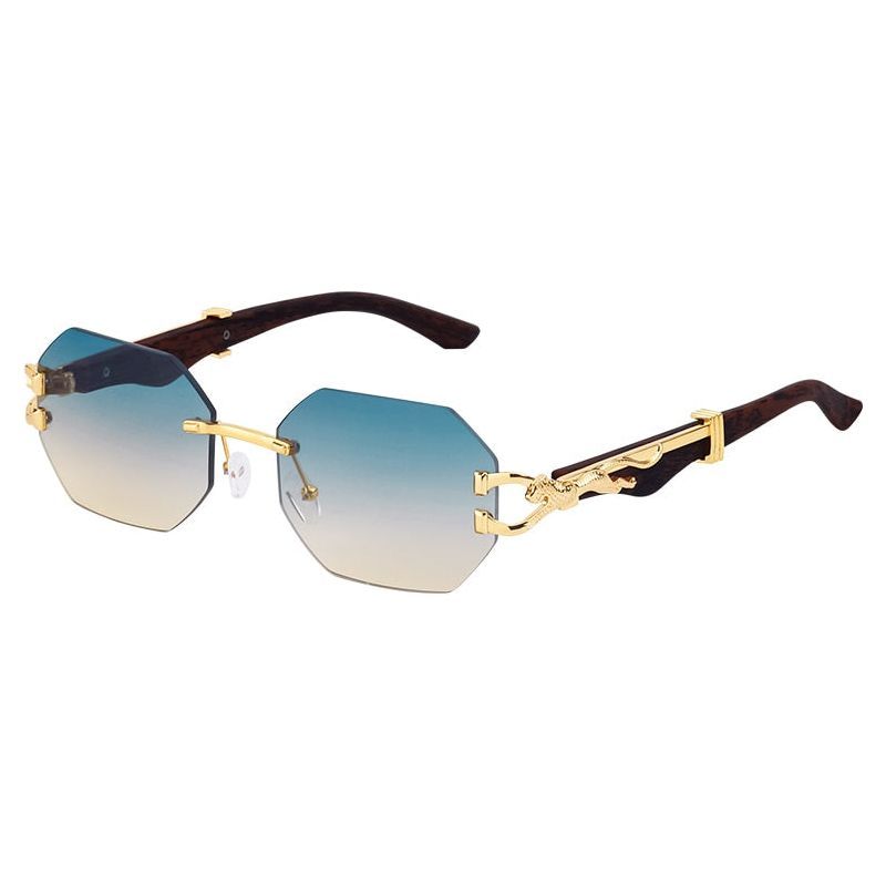 Sunglasses for Women Retro Imitation Wood Leopard Leg High-quality - Jointcorp