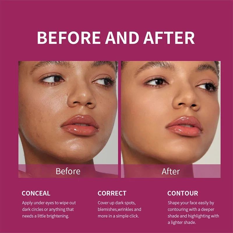 Professional Liquid Foundation Concealer High Quality Conceal Acne Marks Dark Circles Concealer Long-Lasting Women's Cosmetic