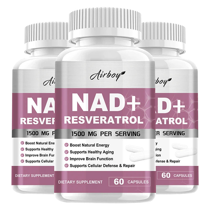 NAD + Resveratrol - Anti-Aging Cell Booster,NAD+ Booster, Nicotinamide Riboside Alternative, Natural Energy & Cellular Health