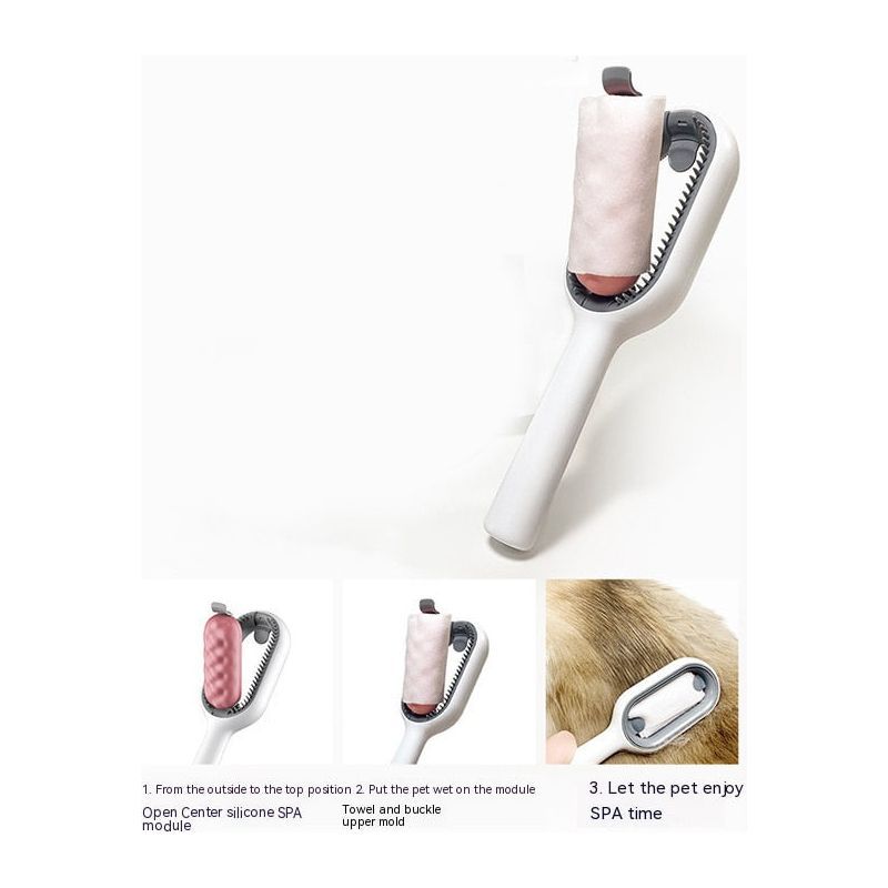 Cat Pet Cleaning Comb, Cat and Dog Hair Removal Brush, Cleaning Pet Grooming Brush, Water Injection, Massage, Pet Supplies - Jointcorp