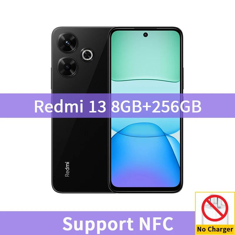 Global Version Xiaomi Redmi 13 Smartphone 108MP Main Camera 5030mAh Battery MTK Helio G91-Ultra 6.79“ Display 33W Fast Charging