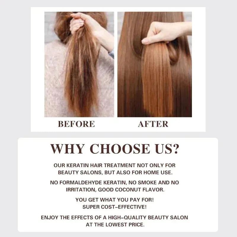 Magical Keratin Hair Mask 5 Seconds Fast Repairing Damaged Frizzy Hairs Soft Shiny Smooth For Permanent Straightening Care Hairs
