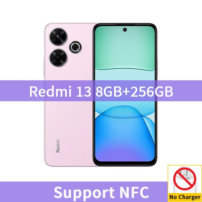 Global Version Xiaomi Redmi 13 Smartphone 108MP Main Camera 5030mAh Battery MTK Helio G91-Ultra 6.79“ Display 33W Fast Charging