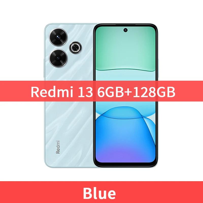 Global Version Xiaomi Redmi 13 Smartphone 108MP Main Camera 5030mAh Battery MTK Helio G91-Ultra 6.79“ Display 33W Fast Charging