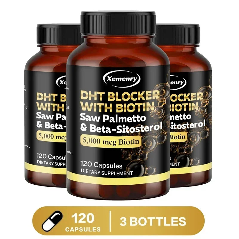 DHT Blocker for Men and Women - Promotes Hair Growth, Reduces Baldness and Hair Thinning, Save Your Hairline