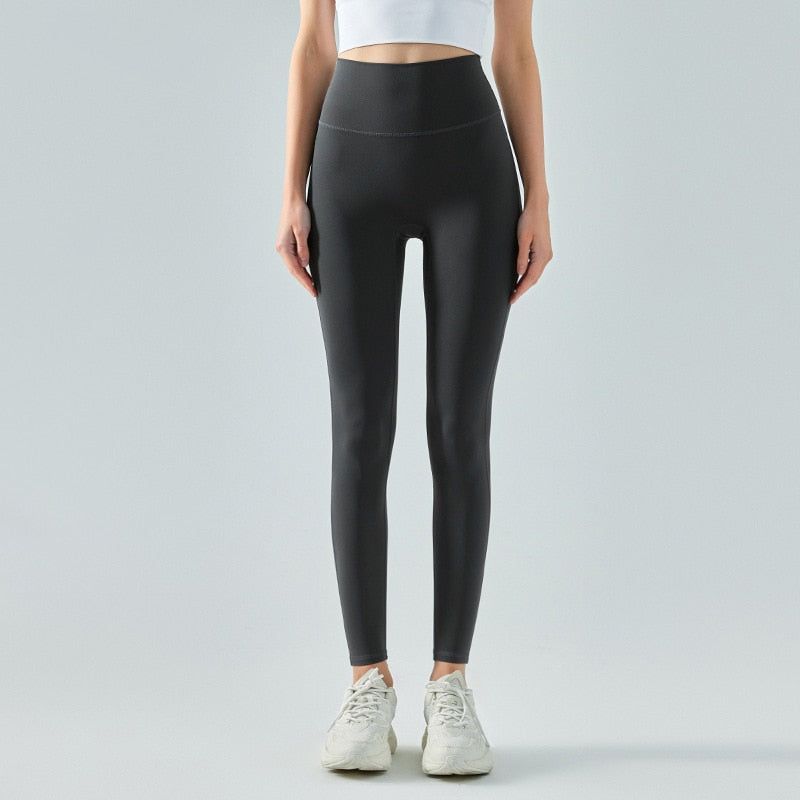 With Logo Seamless Gym Training Leggings Women 20 Colors Sports Leggings Stretch Nylon Lycra No Embarrassing Lines Yoga Pants - Jointcorp