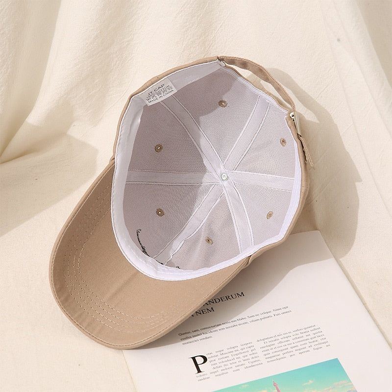 Summer Soft Embroidery Baseball Caps Fashion Unisex Solid Cotton Snapback Cap - Jointcorp