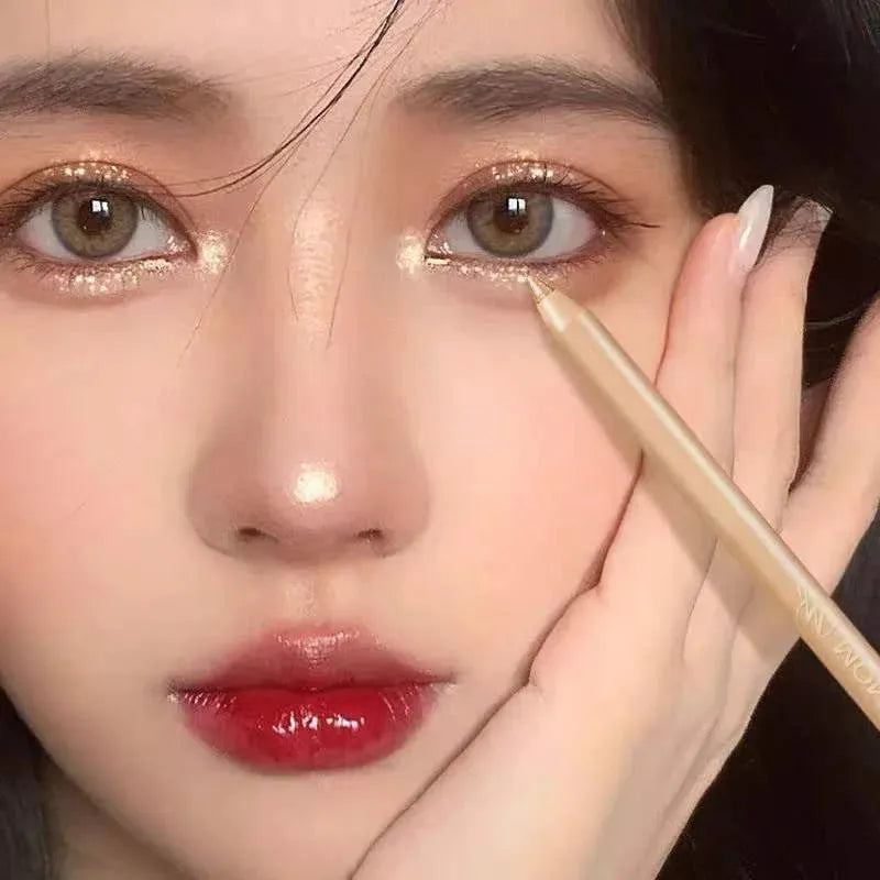 Diamond Glitter Eyeshadow Liner Pencil Eye Makeup Highlighter Waterproof Matte Pink Silkworm Champagne Gold Eyeliner Pen