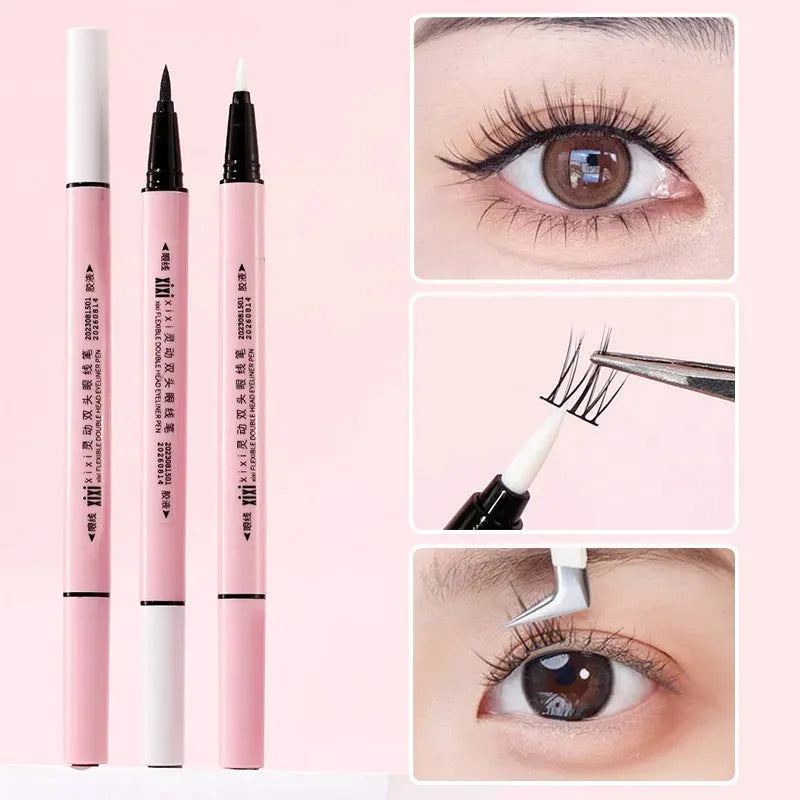 Double-ended Self-adhesive Eyelash Eyeliner Long-lasting Anti-sweat And Not Easy To Smudge Eyeliner Pencil Sticky Firm