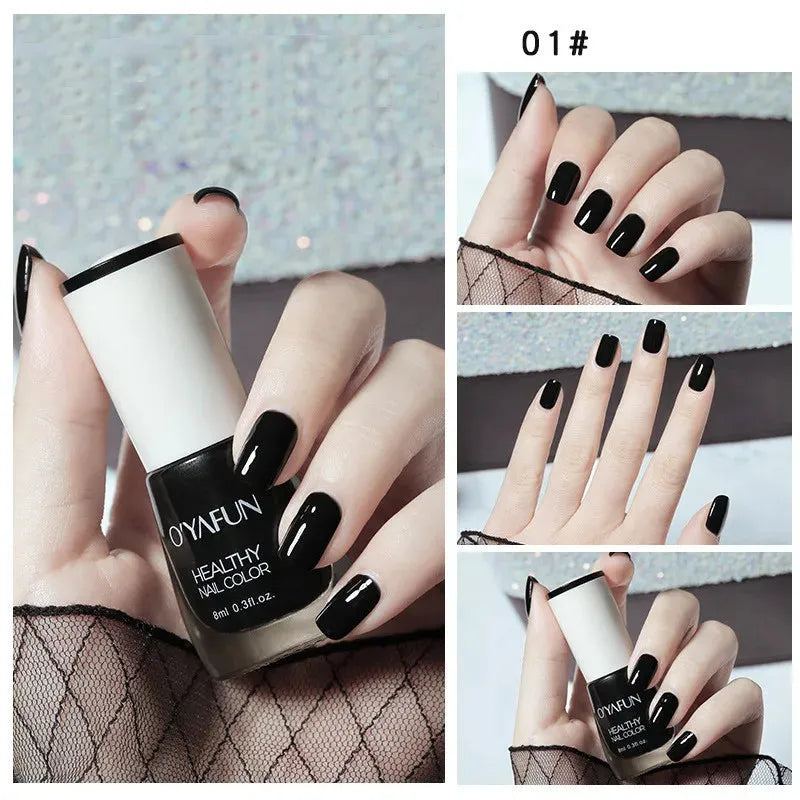 40 Colors Nail Polish Normal Without Lamp Art Manicure Semi-permanent Varnish Quick Dry Tearable 8ml Long Lasting Nail Polish