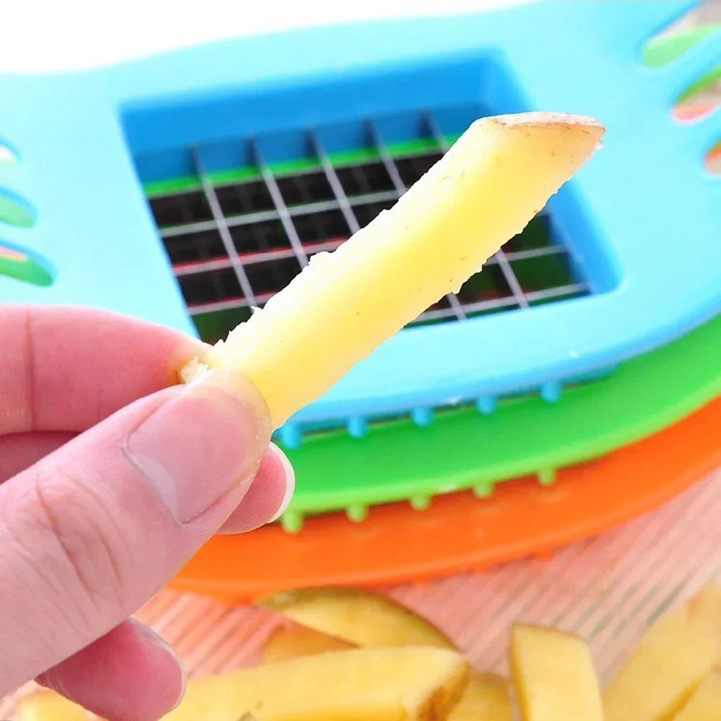 2024 New Cooking Potato Cutter Gadgets Potato Chip Stainless Steel Vegetable French Fry Chopper Chips Making Tool Kitchen
