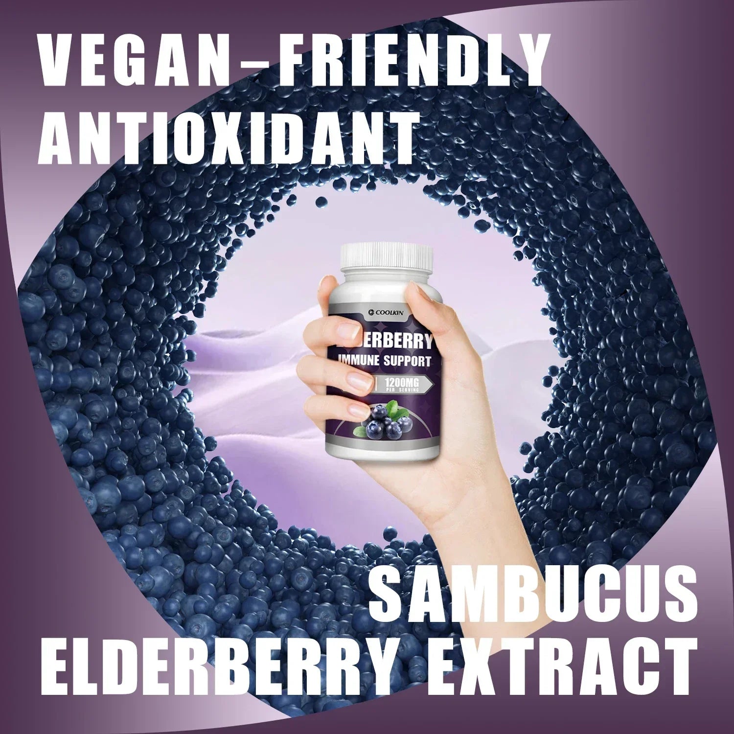 Elderberry Immune Support - Antioxidant, Promotes Nutrient Absorption, Improve Body Resistance and Energy Levels