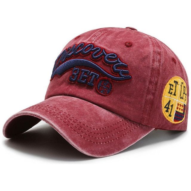 Caps for Men Baseball Cap Fashion Letter Embroidery Snapback Hat Vintage Washed Cotton - Jointcorp