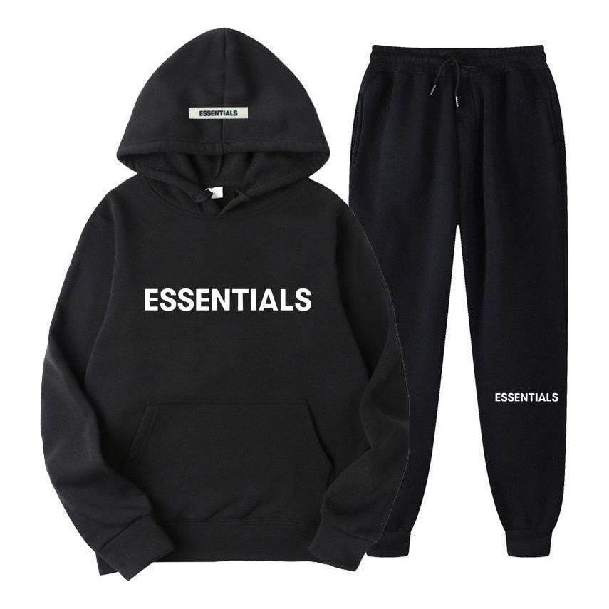 Men's Hooded Sweatshirt Suit Pure Cotton Couple Jogging Sweatshirt Street Sportswear - Jointcorp