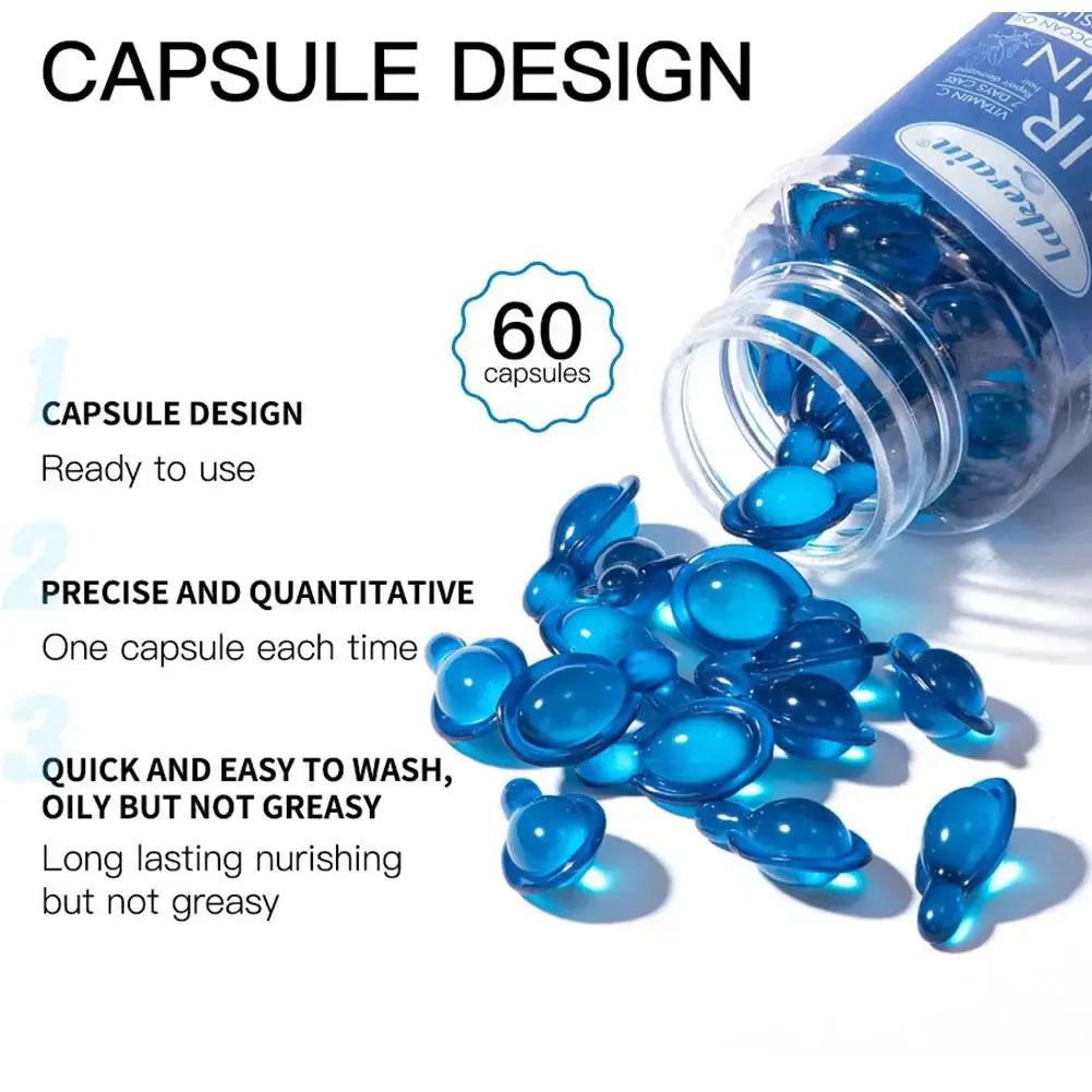 Hair Essential Oil Capsule Smooth Silky Vitamin C Serum Anti Loss Hair Growth Treatment For 7days Hair Care Morocc Essential Oil