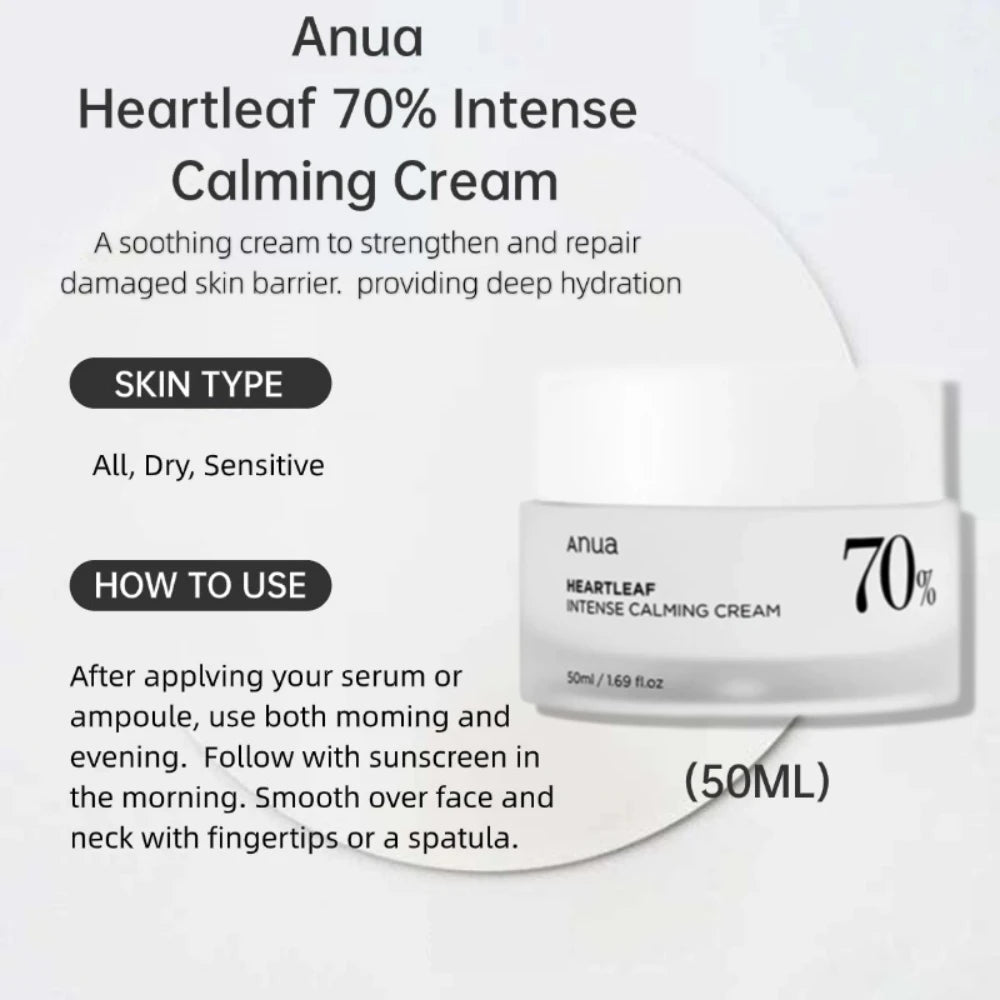 Korean Anua Heartleaf Rice 70 Glowing Milky Toner 77 Acne Lotion Whitening Cream Serum Faciales Originales Skincare Products set