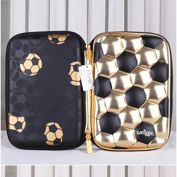 Australian Smiggle Schoolbag Gold Football 18th Anniversary Commemorative Children's Backpack Pencil Case Water Cup Lunch Bag