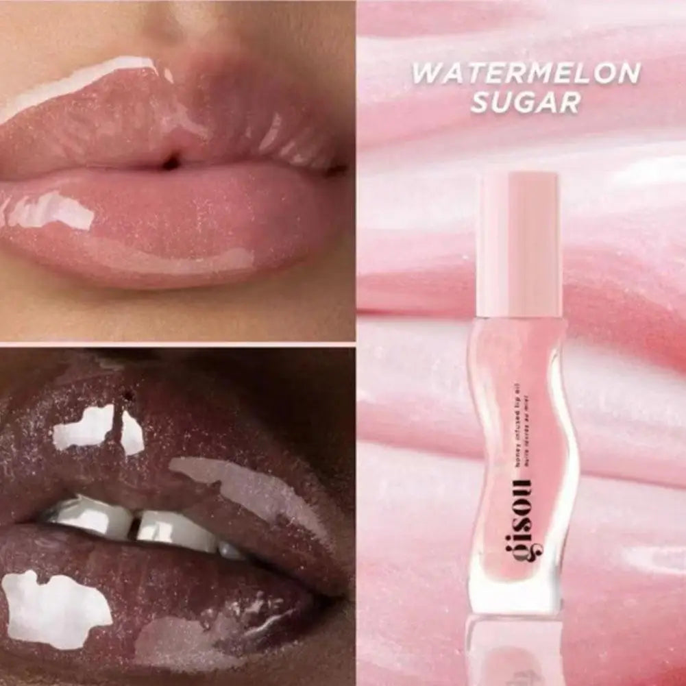 Honey Infused Hydrating Lip Oil Nourishing Lip Moisturizer Shine Smooth Clear Shimmer Lip Oil Lip Care For Women