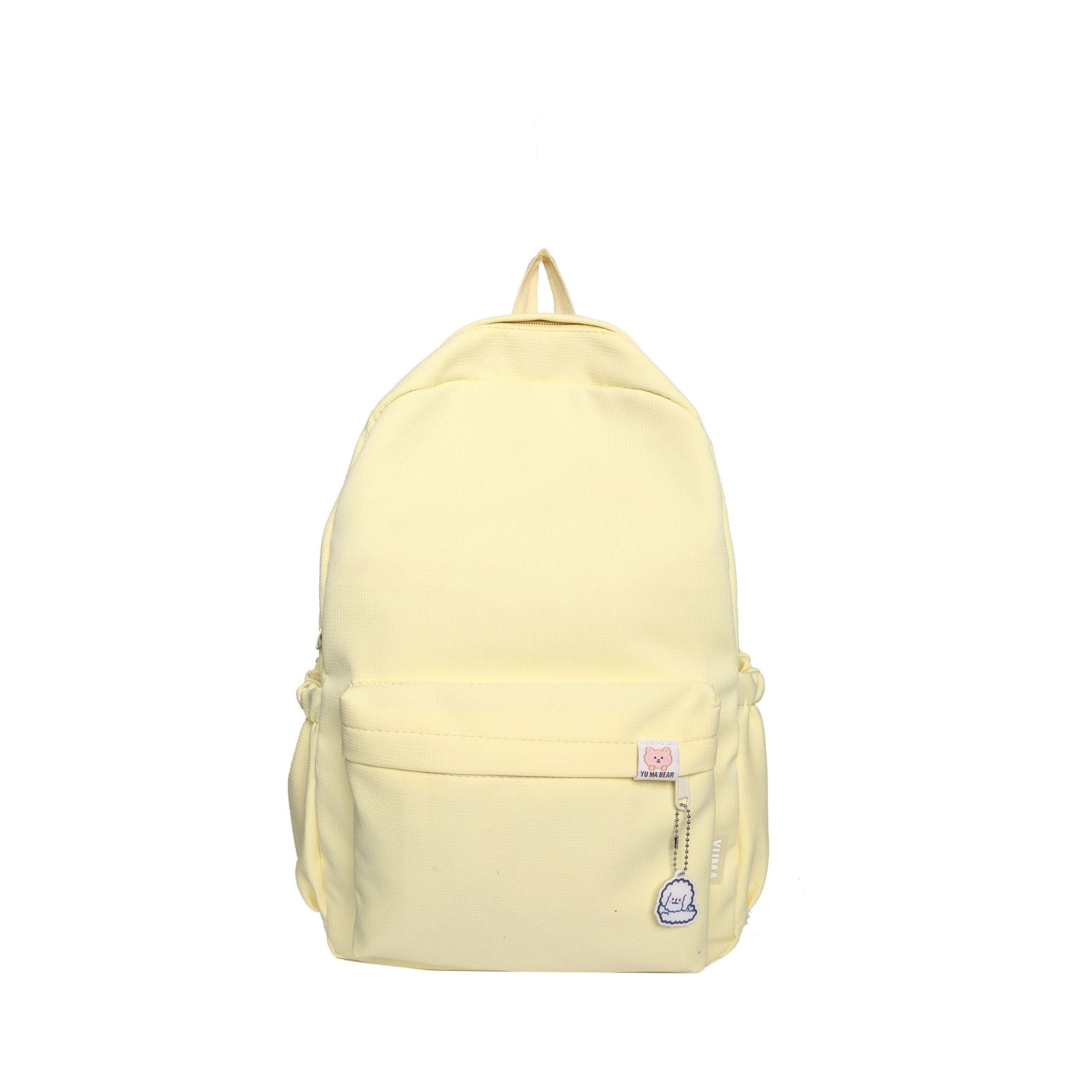 Backpack Soft Sister Solid Color Large Capacity Student Schoolbag 2022 School Season New College Students Ins Backpack