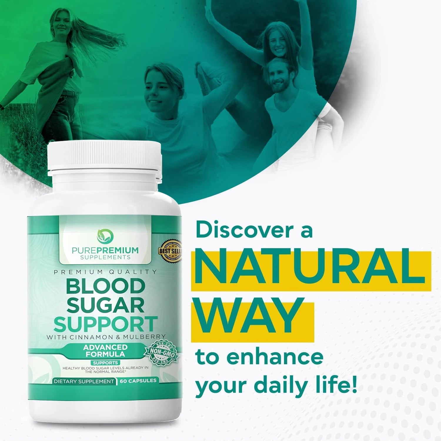 Blood Sugar Support - Glucose Balance - Alpha Lipoic Acid, Cinnamon, Heart Health, Weight Management